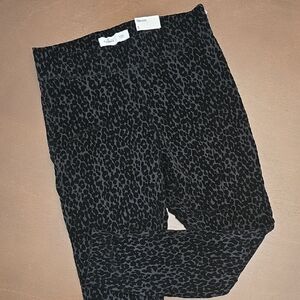 OLD NAVY Women's L Stevie Black Leopard Print Leggings Pants New